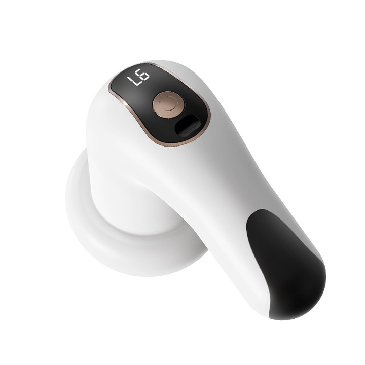 Aparat de masaj electric pentru remodelare corporala, ORBER, cu functie de vibratie inalta frecventa, ventuza inteligenta, terapie Gua Sha, cu cap masaj convex, utilizare acasa pe zona taliei, control mecanic USB, forma rotunda, alb
