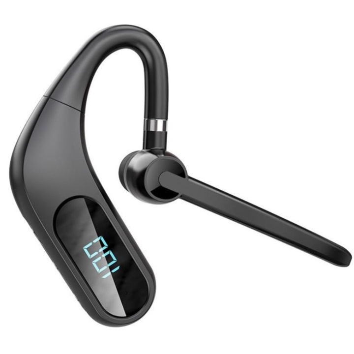 Casti Wireless UiiSii E1 TWS, design in-ear, bass profund, rezistente la apa IPX5, negru