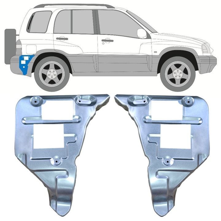 Reparatie Montaj Bara Spate Pentru Suzuki Grand Vitara 1997-2005 / Stanga+Dreapta / Set