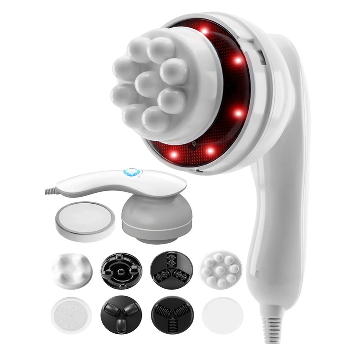 Aparat de masaj anticelulitic cu 8 capete interschimbabile SkinPulse, 28 W, MalTec 113860