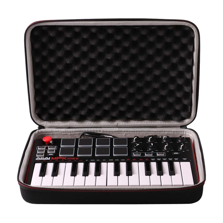 Husa de transport LTGEM pentru Akai Professional MPK Mini MKII & MK3 & MPK Mini Play, 25 de taste USB si controler de tastatura