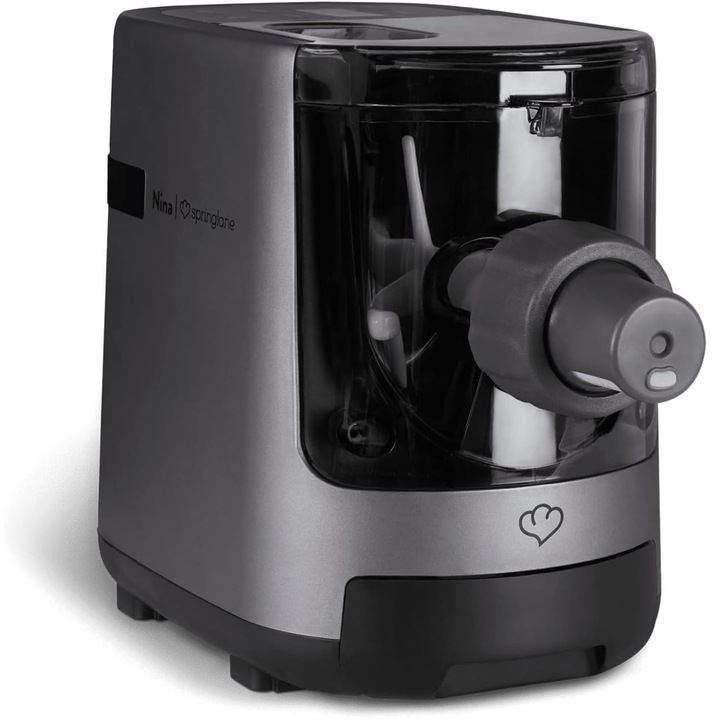 Masina electrica pentru paste SPRINGLANE Nina cu cantar integrat, 7 accesorii pentru paste, 180 W, 600 g aluat, prepara automat pastele proaspete in mai putin de 30 de minute