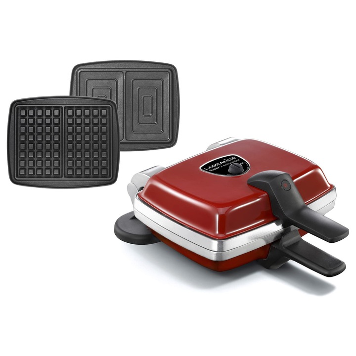LAGRANGE Fier de calcat de vafe Super 2, acoperire antiaderenta, rosu (placi de vafe + sandvici)