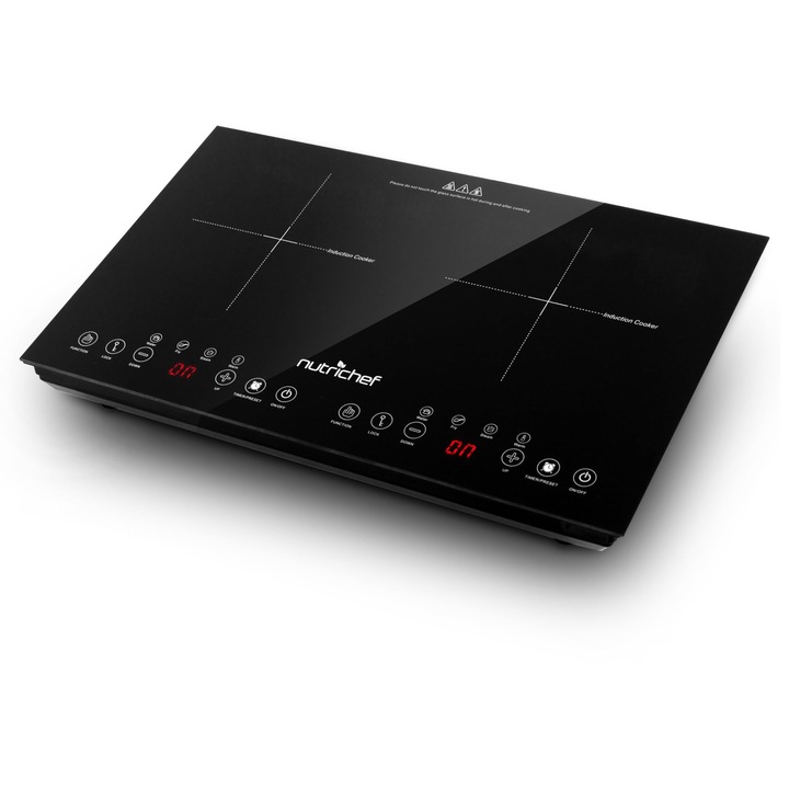 Plita cu inductie G3Ferrari Dinamiko Duo, dubla, 3100W, 60-240°C, 12-26cm, design super-slim