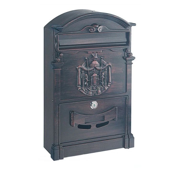 Cutie poștală Rottner Ashford, otel, antique, 26x9x41cm