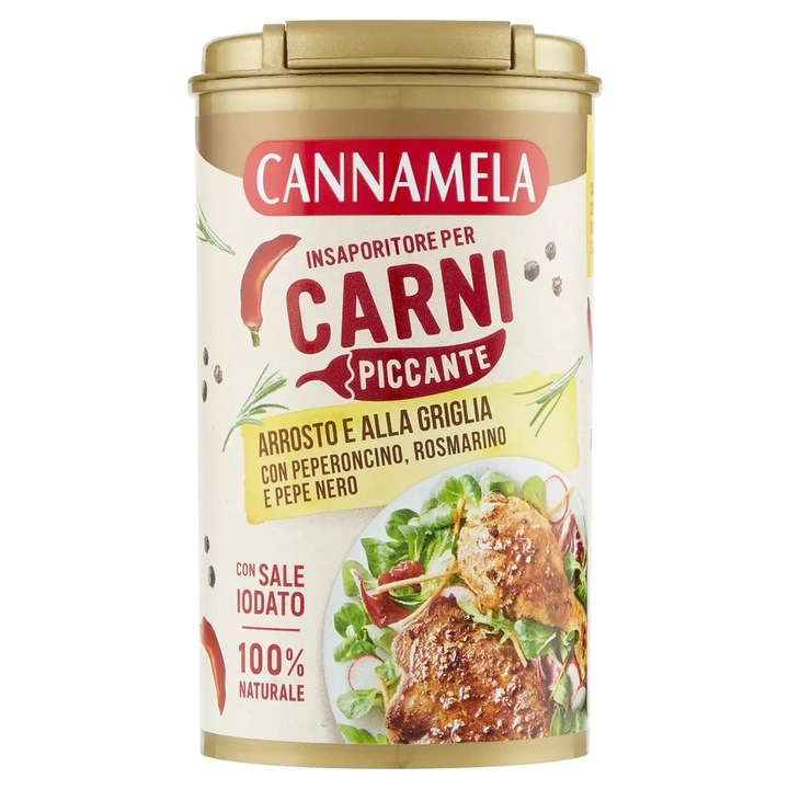 Condimente Carne Piccante, Cannamela, mix condimente, 90g