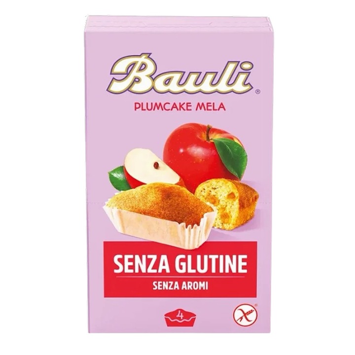 Prajitură fără gluten, Bauli, Plumcake Mela, 132g