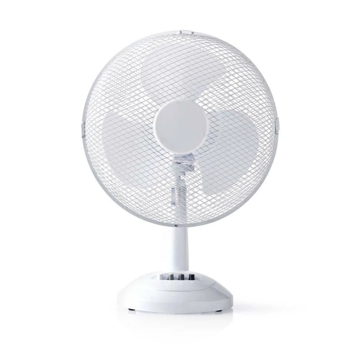 NEDIS asztali ventilátor, 30 cm, fehér, 3 sebességfokozat