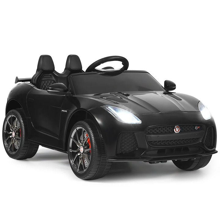 Електрическа кола за деца Northix, черна, размери 107,5x66x50см, дистанционно управление, музика