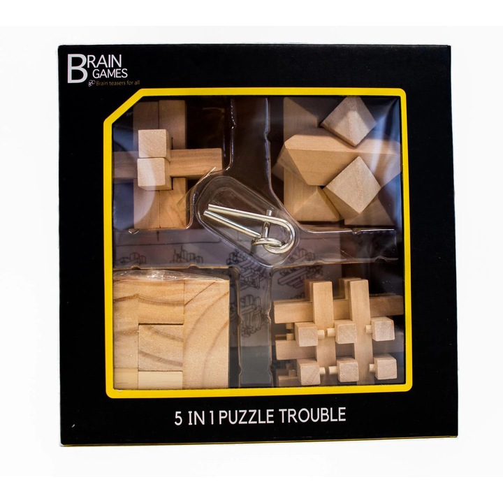 5 az 1-ben puzzle, Northio, fa és fém, agyi játékok