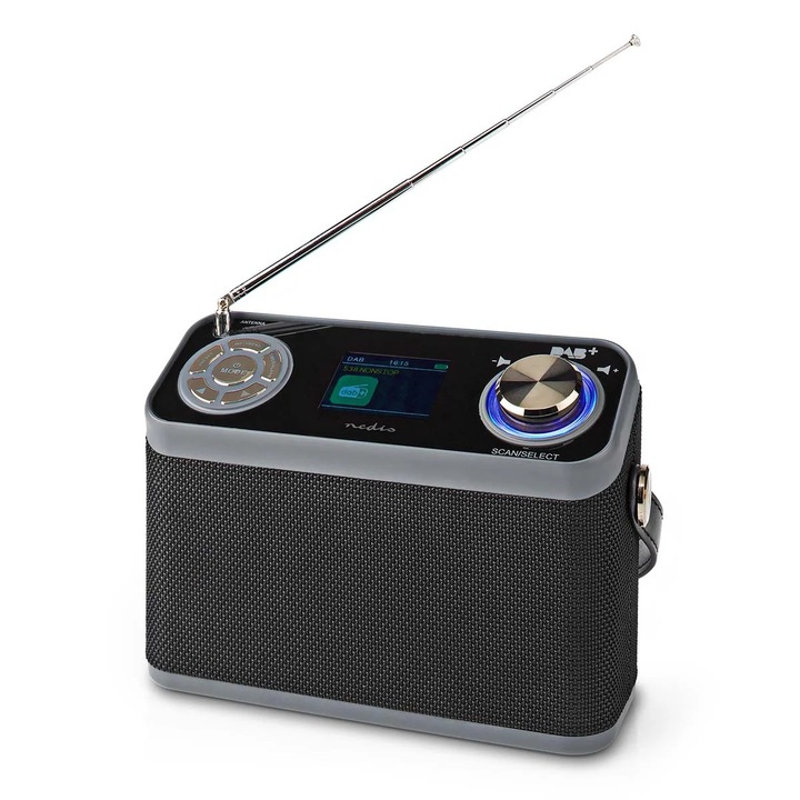 Radio DAB+/FM Nedis, 2, 4 inch, Bluetooth, negru