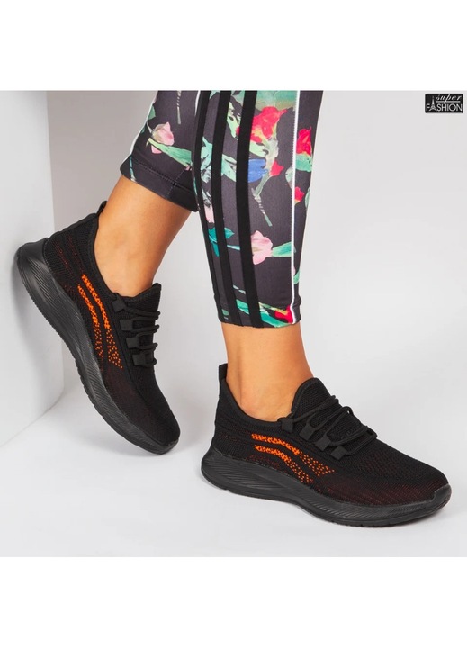 Pantofi sport ''we fashion 3311d black orange''