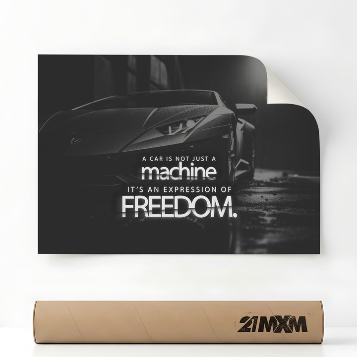 Poster 'Car Motivation 02' Pe Panza Mata – Design Minimalist, A4 (21 x 29.7 cm), Fara Rama