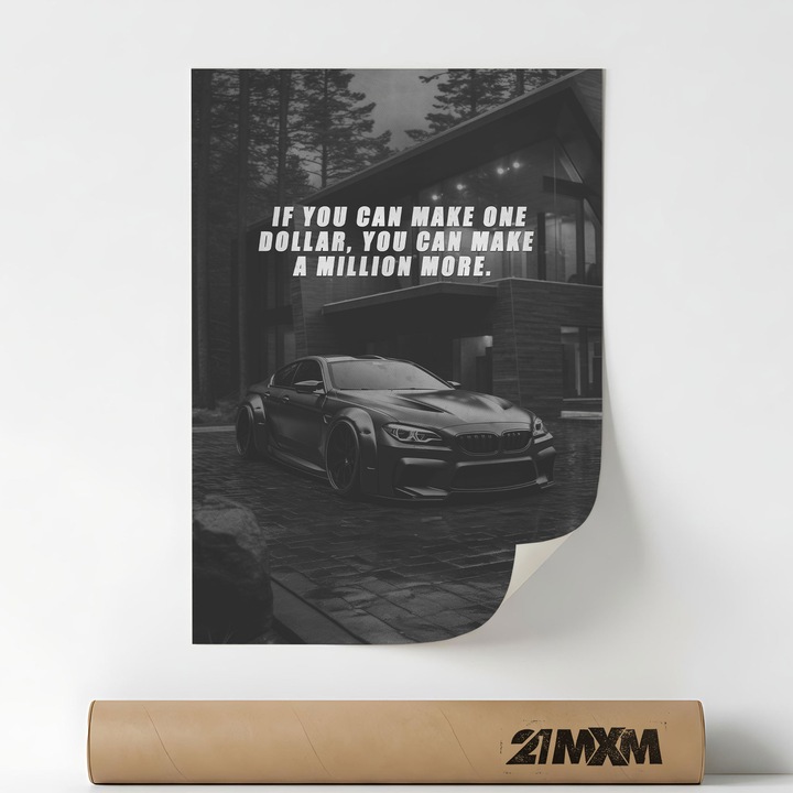 Poster 'Make A Million More' Pe Panza Mata – Design Minimalist, A4 (21 x 29.7 cm), Fara Rama