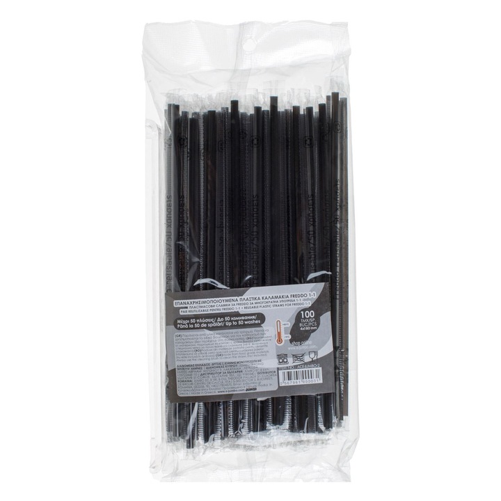 Paie reutilizabile negre, 4x180mm, set 100 buc