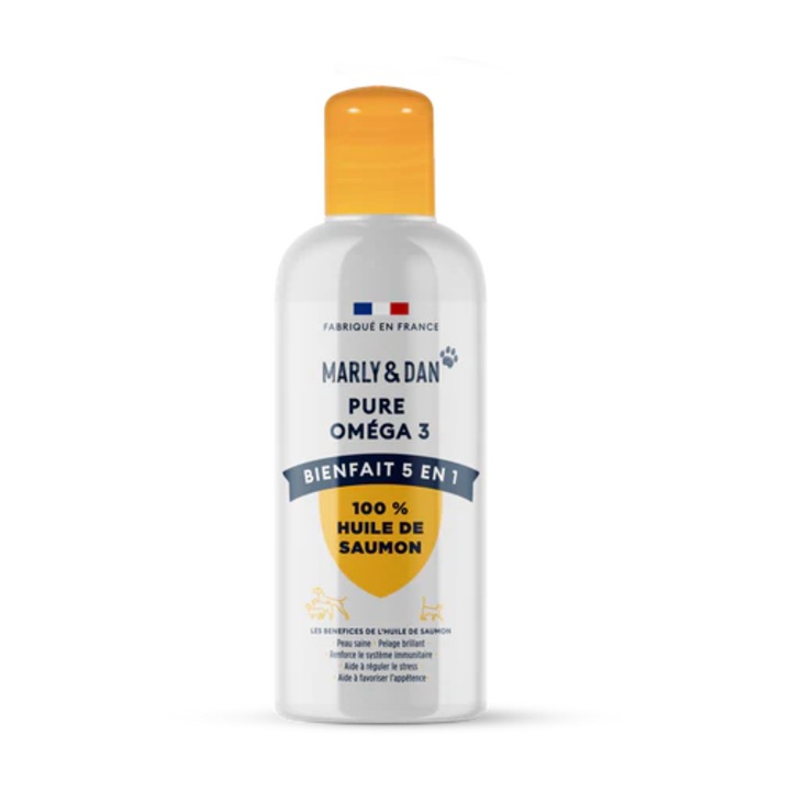 Ulei de somon pur, pentru caini si pisici, Omega-3, 100ml