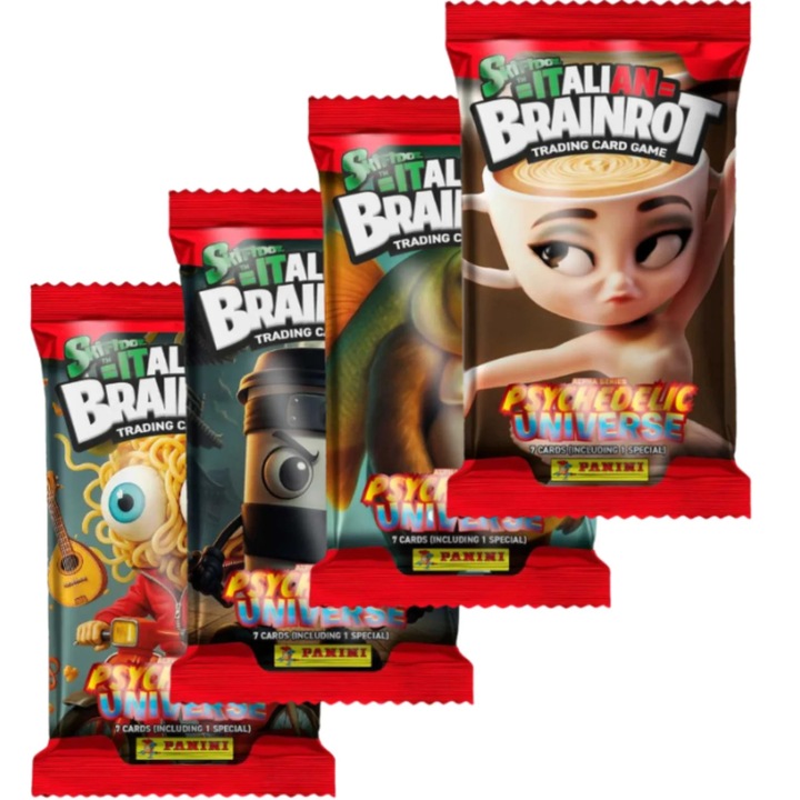 Pachet Set Panini Skifidol Italian Brainrot - 7 Carti Asortate, Umor, Cultura Pop Italiana