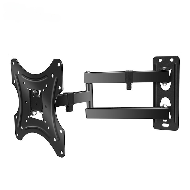 Suport TV reglabil, negru, 17"-42", 50 Kg, unghi de rotație ajustabil