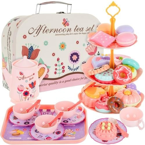 RIOちゃん　セット Iso Trade, Set accesorii de joaca pentru servit ceaiul, 35 piese