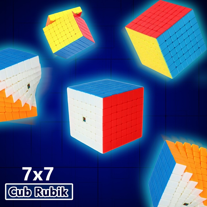 Cub Rubik Magnetic,7x7x7, Speed Cube din plastic ABS,182 g, 66mm ...