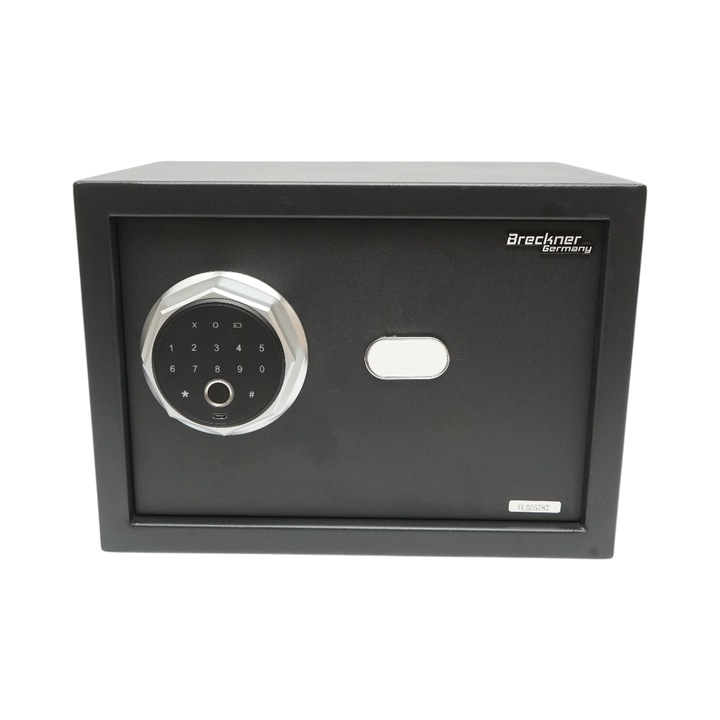 Seif cu amprenta digitala, Breckner Germany, inchidere electronica, alarma, 350x250x250mm