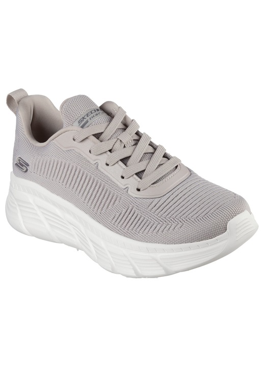 Pantofi dama sport Skechers BOBS B FLEX HI, bej, 37 EU, material textil, talpa cauciuc ultralight