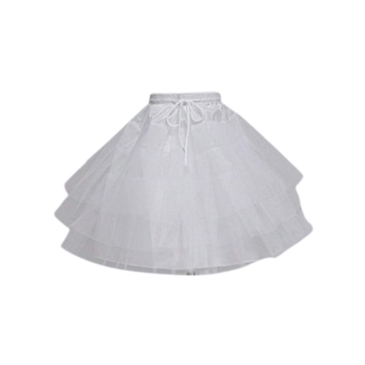 Jupa Jupon Tul Fetite ZOYA Fashion pentru Volum Rochite Marime Universala Alb
