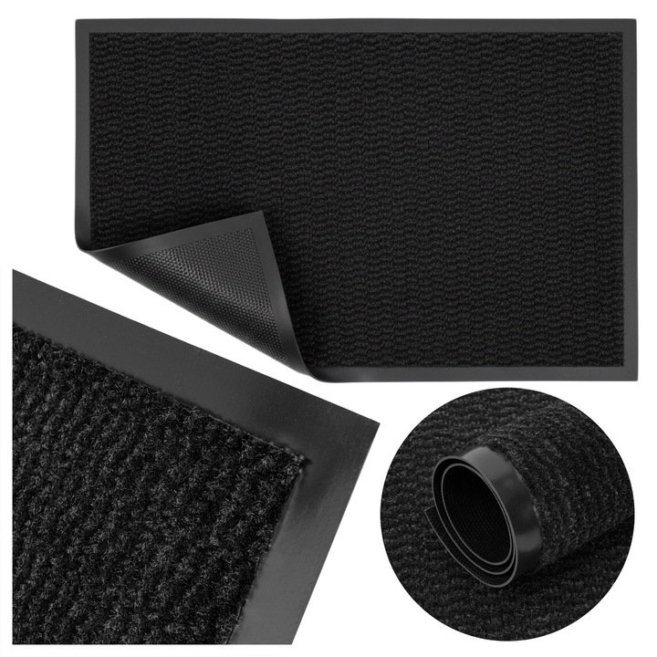 Gockowiak, WANDA bejárati szőnyeg, 80x120cm, szürke, polipropilén anyag, csúszásmentes PVC alap