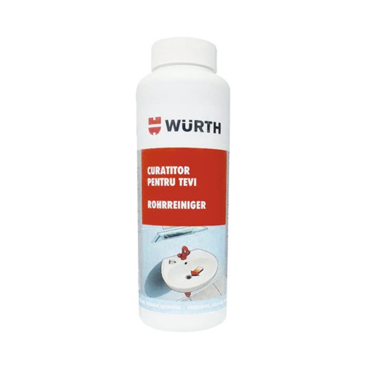 Solutie desfundat tevi granule Wurth 1kg, interior, periculos