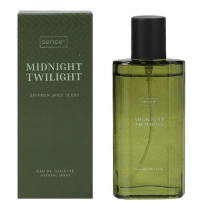 Apa de toaleta SENCE Midnight Twilight Saffron Spice, pentru barbati, spray, 30 ml