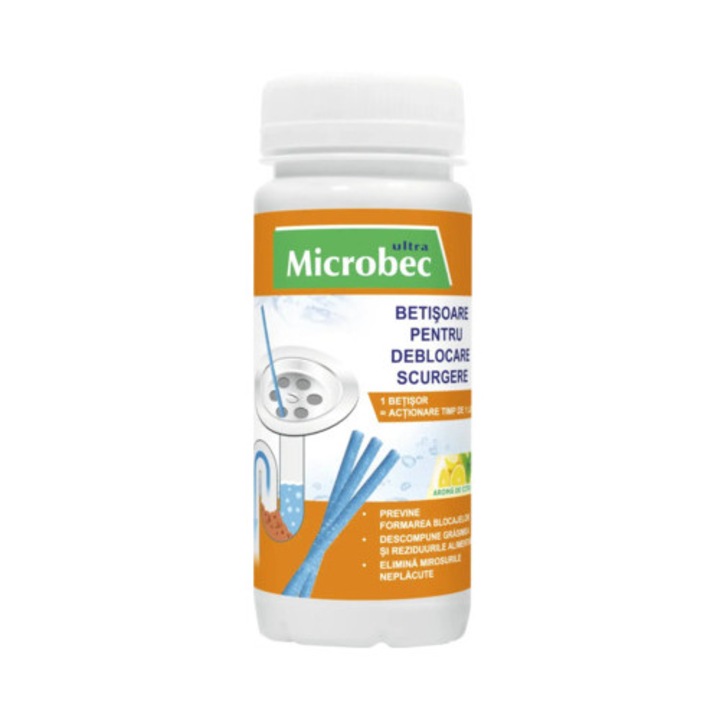 Betisoare curatare scurgeri Microbec Ultra, 30g, tablete
