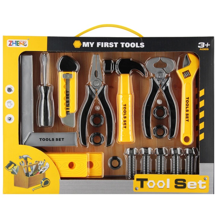 Комплект играчки инструменти Mega Creative, 14 части, многоцветен, 37x28x3см