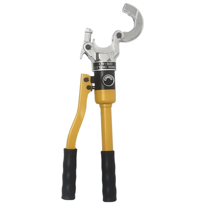 Cleste de crimpare, 8 tone, cap rotativ 360, galben, 16x32mm