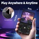 Конзола за игри BYONDSELF, преносима, ретро, 4-инчов IPS екран, 128 GB, 22000+ игри, 720 x 720, 4000 mAh, висококачествен HD екран, два джойстика, жак за слушалки, компактна, черна