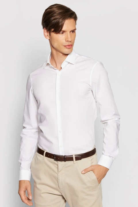 Camasa Calvin Klein 2ply Poplin Stretch Slim Shirt K10K103025, Alb