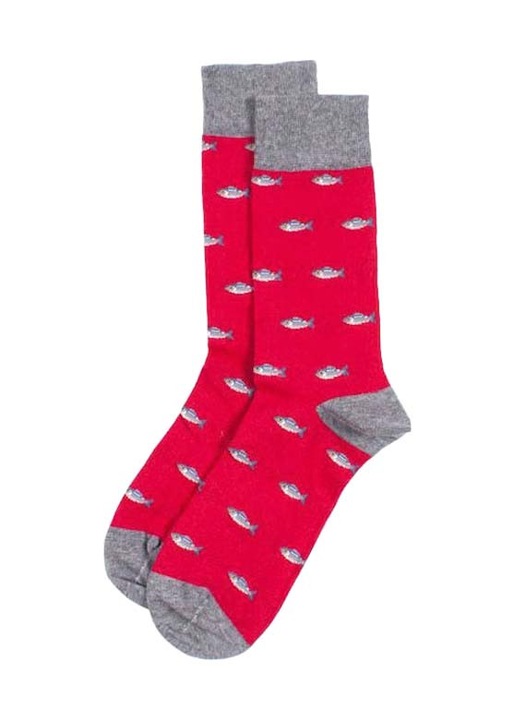 Sosete barbati, John Frank, Fish, 40-45, Rosu