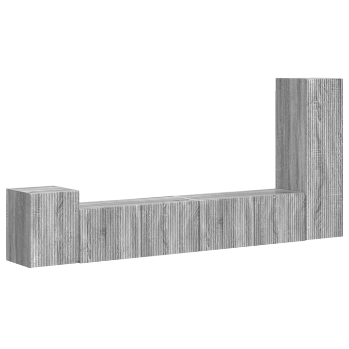 Комплект ТВ шкаф 3 pcs vidaXL, Сив Сонома Инженерно дърво