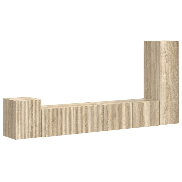 Комплект ТВ шкаф 3 pcs vidaXL, Сонома дъб Инженерно дърво