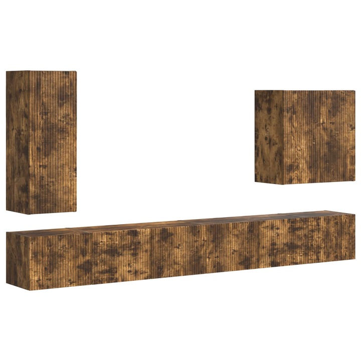 vidaXL Set Dulap pentru Televizor Montat pe Perete Pe perete 6 pcs