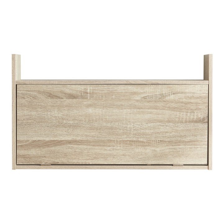 Birou pliabil de perete, Rautalampi, efect lemn stejar, alb, 48x83x48cm