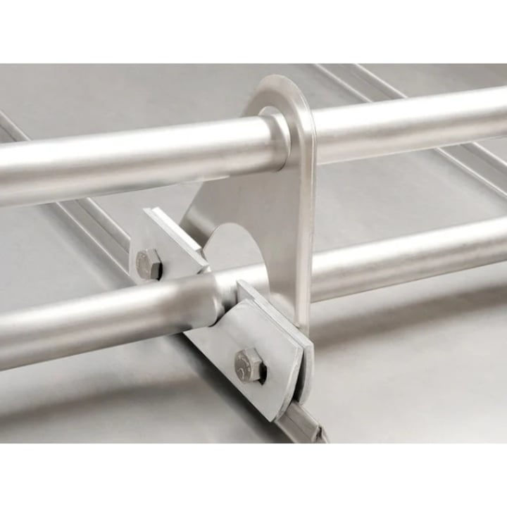 Set parazapada 2 cilindri acoperis tabla faltuita 2 m cu 2 suporti, aluminiu