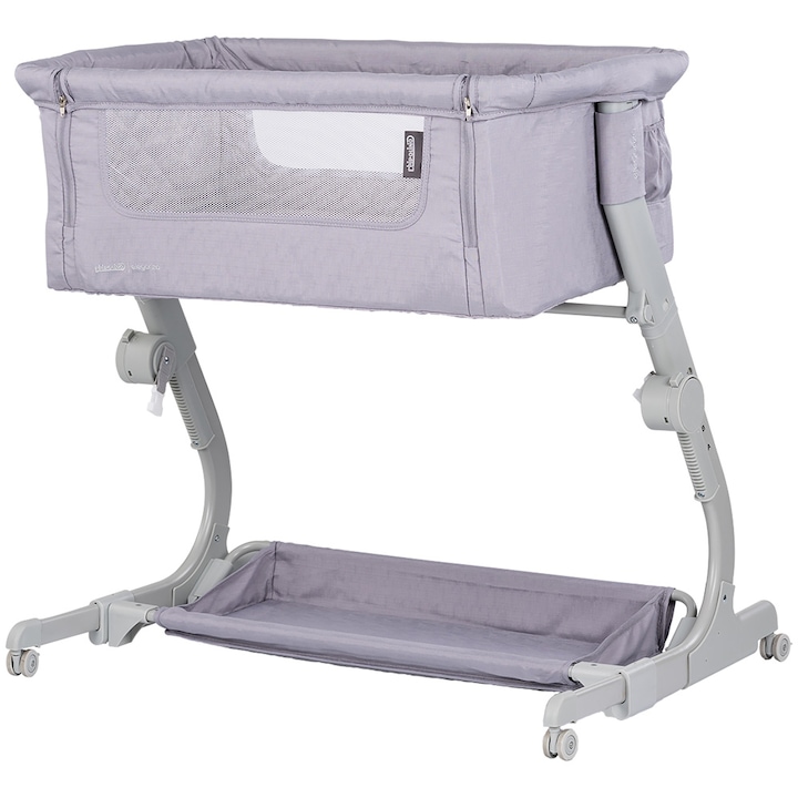 Patut co-sleeper Chipolino Eleganza cu laterala culisanta cloud
