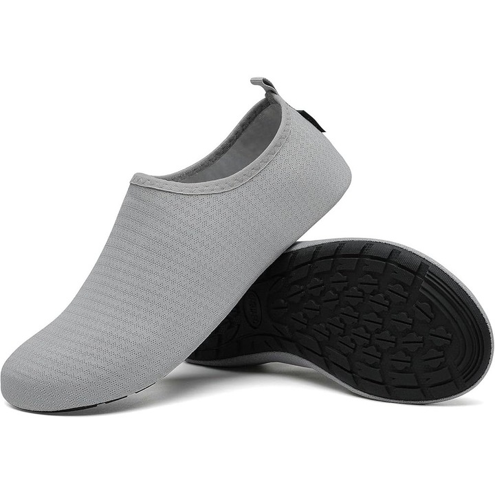 Pantofi acvatici unisex SAGUARO, Neopren si cauciuc, talpa antiderapanta, marime 44/45, culoare Gri