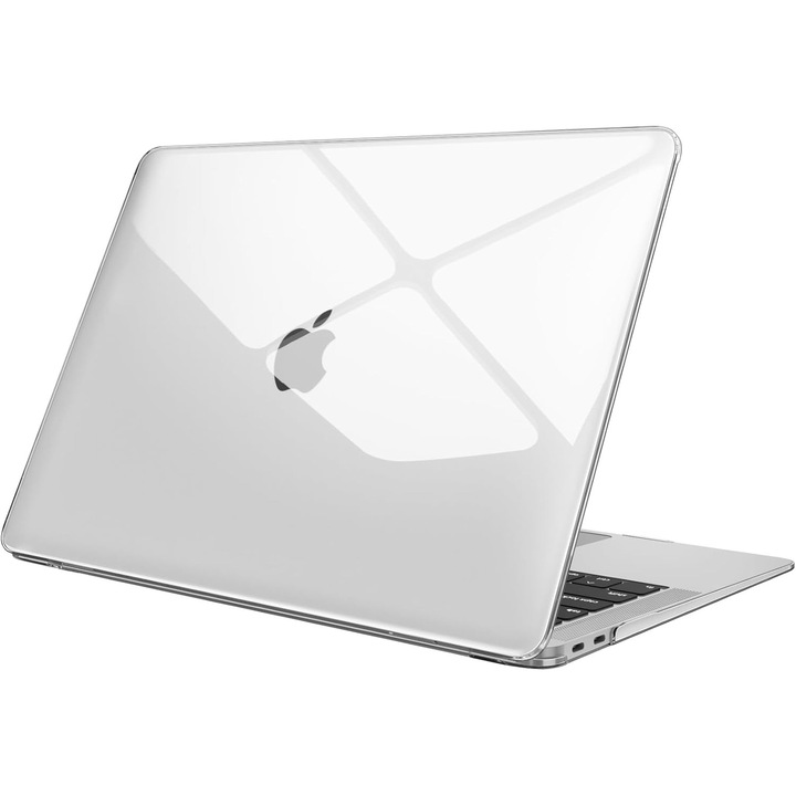 Carcasa protectie laptop OIMG® tip Hard Shell, Compatibila cu Apple MacBook Air 13.3 inch (2018-2022, Modele A2337 M1 / A2179 / A1932), Policarbonat, Transparent