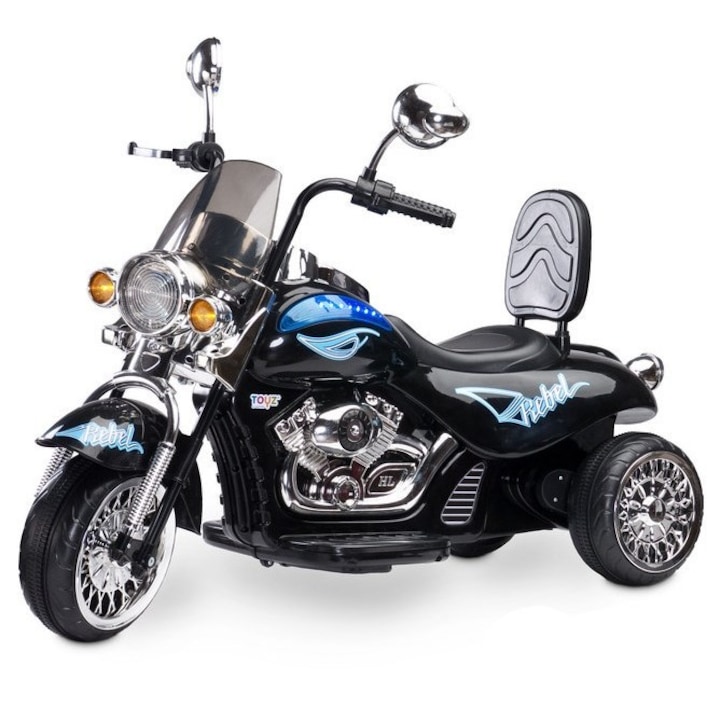 Електрически мотоциклет Toyz Rebel, 6V, Черен