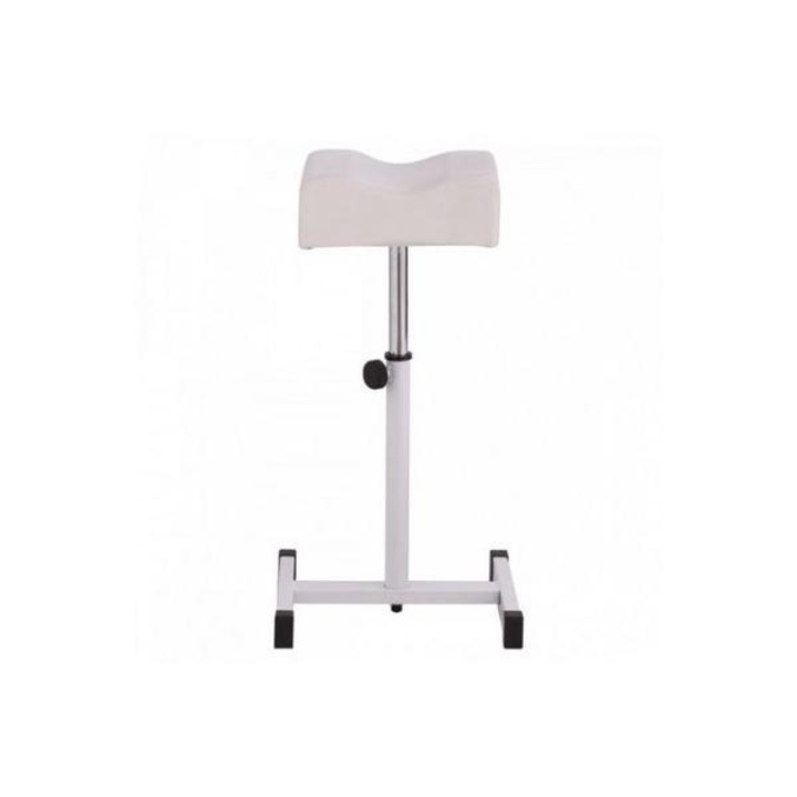 Suport pedichiură profesional, ZoePRO COOL, reglabil, piele ecologică, alb