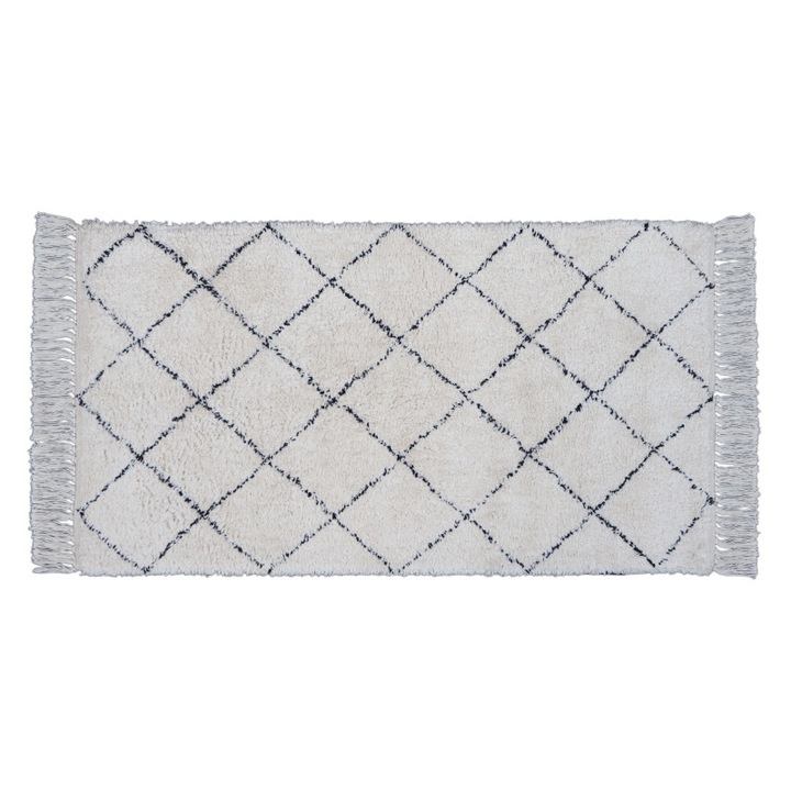 Covoar de intrare, Inspire, Zaida, bumbac, alb, 60x110cm