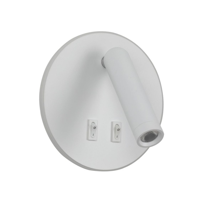 LED аплик 8W FURLA, бял, 2 източника на светлина, 516 лумена, IP20