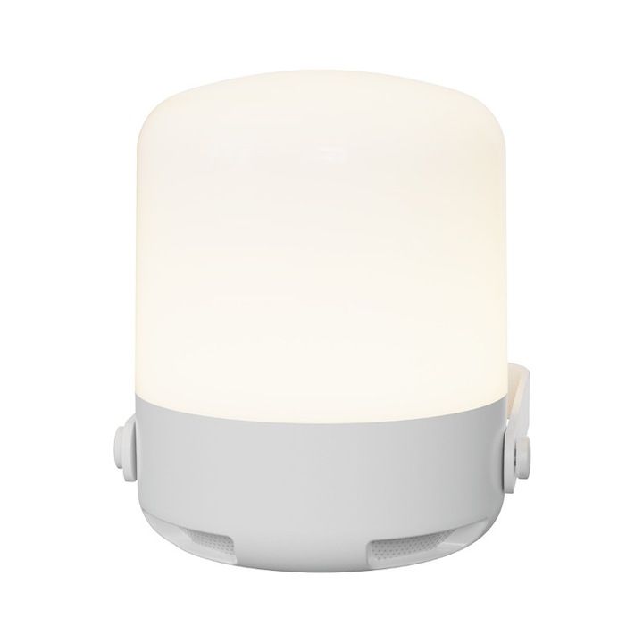 VeniSymlis® Lanterna portabila MC550-BL, boxa Bluetooth 5.3, 40 sunete de zgomot alb, lumina calda reglabila, temporizator 30/60/90 min, baterie 1500mAh, incarcare USB-C, pentru bebelusi, relaxare, somn