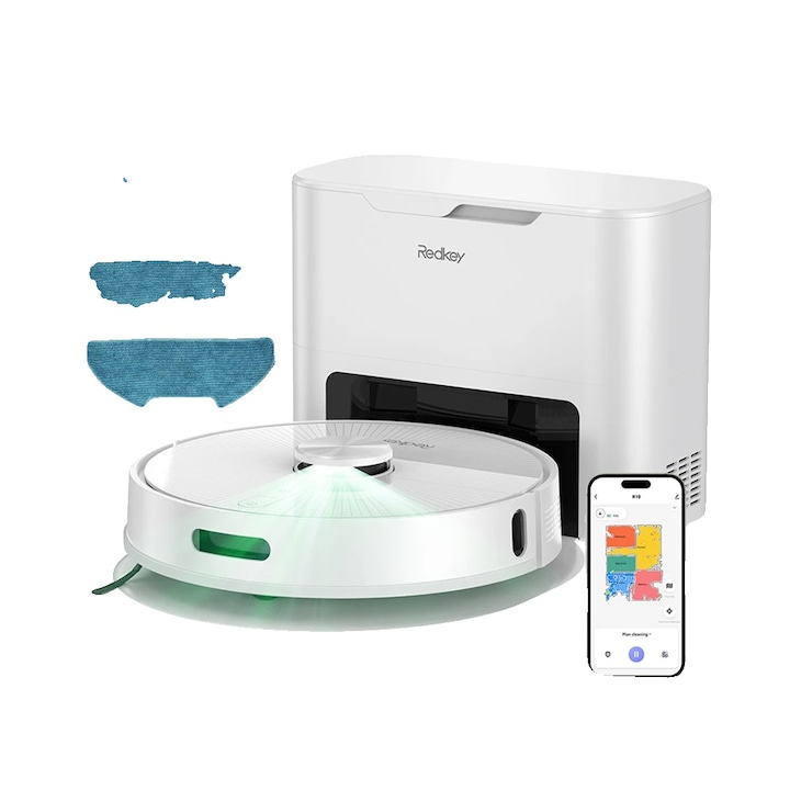 Aspirator robot M320, 6000Pa, 800ml, 210 minute autonomie, negru